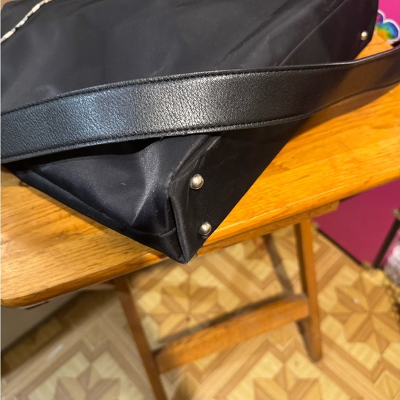 Burberry Black Tote Bag with Plaid Accent - Picture 5 of 11